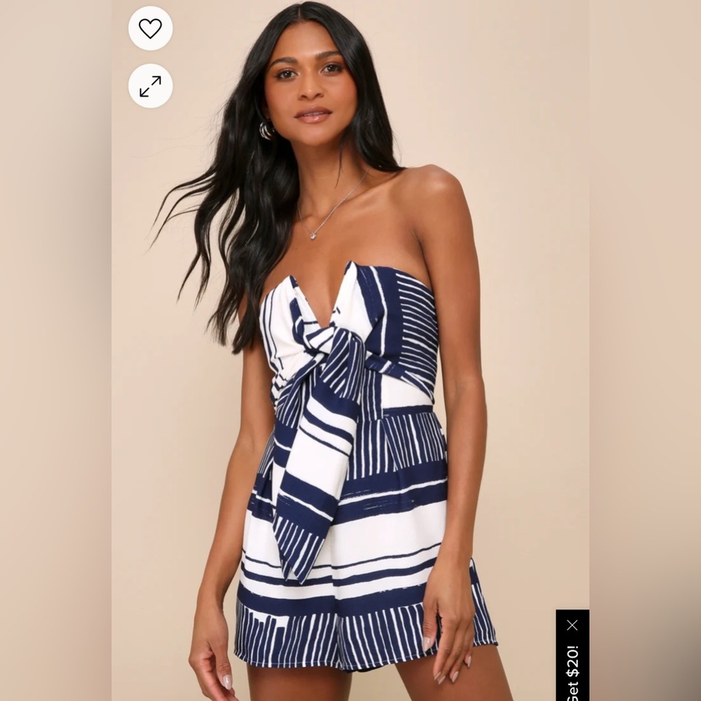 Lulus Strapless Romper, size S